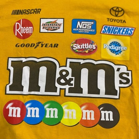 vintage nascar yellow colab crew tee - Picture 5 of 5